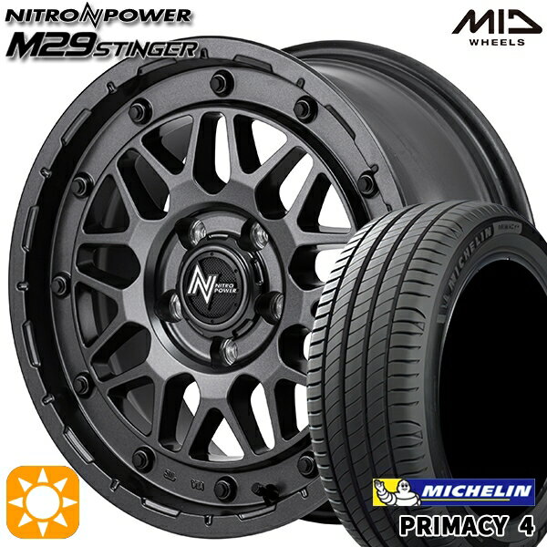 【取付対象】205/60R16 96W XL ミシュラン プライマシー4 MID ナイトロパワー M29 スティンガー バレルブラック 16インチ 7.0J 5H114.3 サマータイヤホイールセット