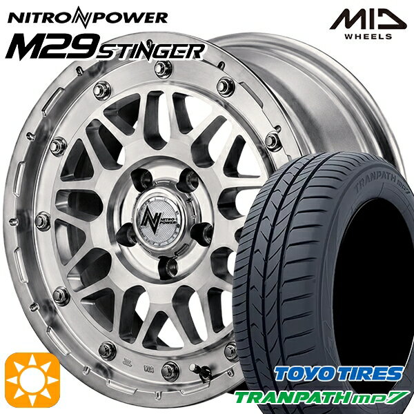 【取付対象】ヤリスクロス 215/60R16 95H トーヨー トランパス mp7 MID ナイトロパワー M29 スティンガー HSM 16インチ 7.0J 5H114.3 +40 サマータイヤホイールセット