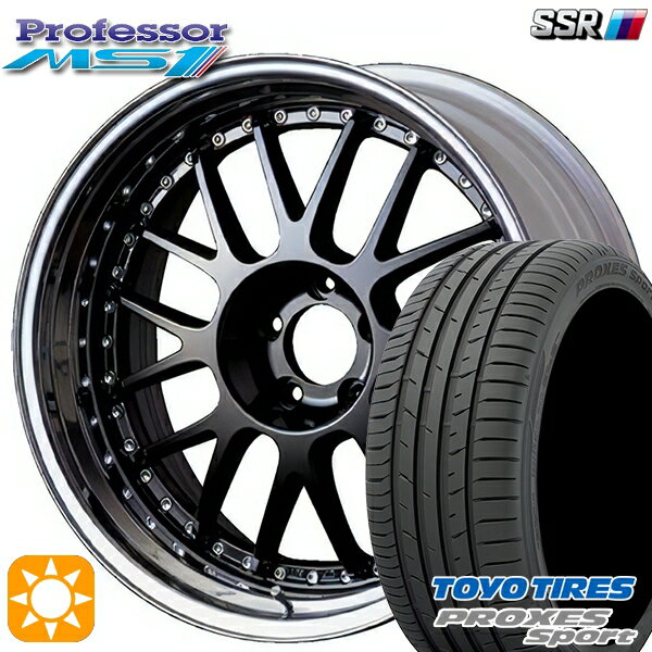 245/40R19 (98Y) トーヨー プロクセススポーツ SSR プロフェッサー MS1 ブラック 19インチ 8.0J 5H114.3 新品 サマータイヤホイール 4本セット 送料無料