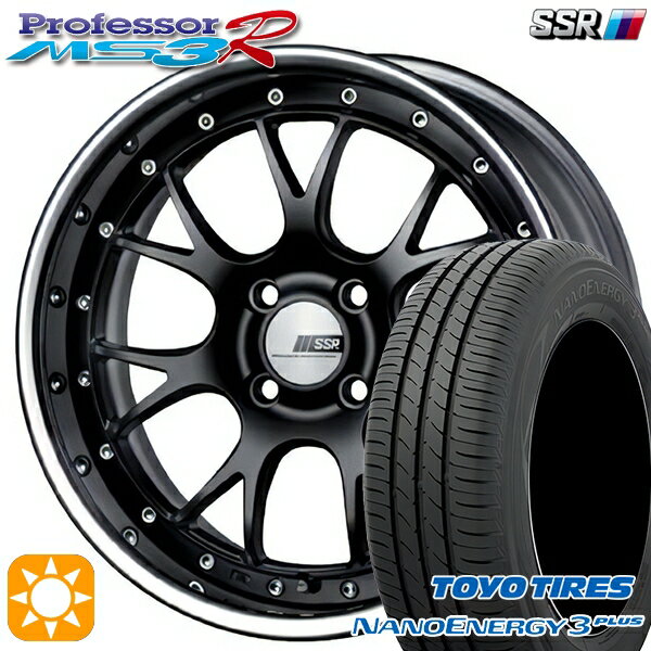 【取付対象】195/45R16 80W トーヨー ナノエナジー3プラス SSR プロフェッサー MS3R フラットブラック 16インチ 6.0J 4H100 サマータイヤホイールセット