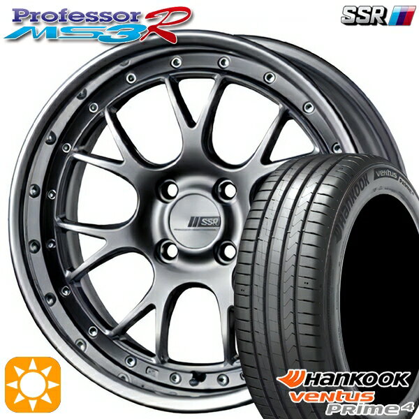 【取付対象】205/45R17 88V XL ハンコック veNtus PRime4 K135 SSR プロフェッサー MS3R チタンシルバー 17インチ 6.0J 4H100 サマータイヤホイールセット