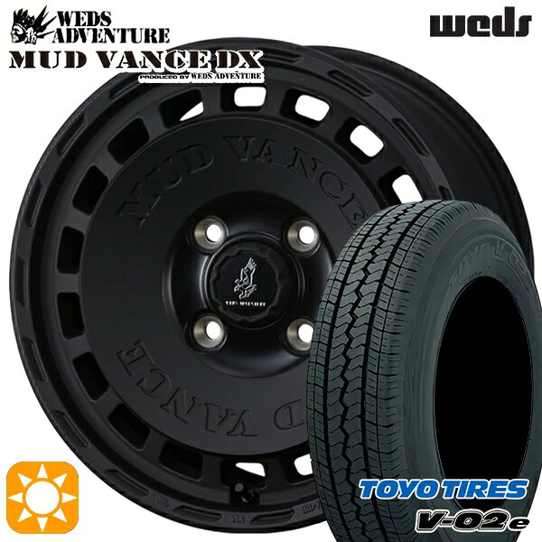 【取付対象】軽トラ 145/80R12 80/78N トーヨー V02E V-02E ウェッズ マッドヴァンスDX FMB 12インチ 4.0J 4H100 +40 サマータイヤホイールセット
