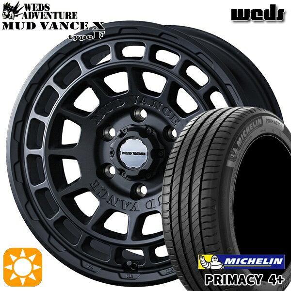【取付対象】ヤリスクロス 205/65R16 95H ミシュラン プライマシー4プラス Weds マッドヴァンス X タイプF フルマットブラック 16インチ 7.0J 5H114.3 サマータイヤホイールセット