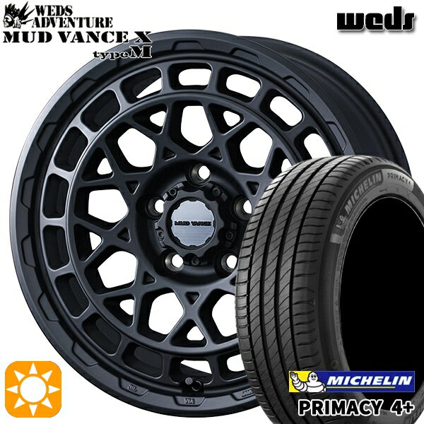 【取付対象】ヴェゼル オデッセイ 215/60R16 95H ミシュラン プライマシー4プラス Weds マッドヴァンス X タイプM フルマットブラック 16インチ 7.0J 5H114.3 サマータイヤホイールセット
