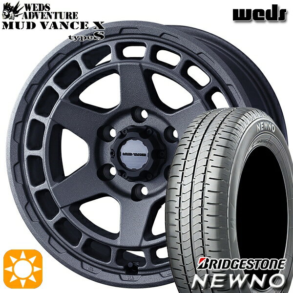 【取付対象】215/60R17 96H ブリヂストン ニューノ Weds マッドヴァンス X タイプS フリントグレー 17インチ 7.0J 5H114.3 サマータイヤホイールセット