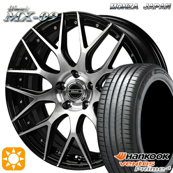 【取付対象】C-HR カローラクロス 215/60R17 96V ハンコック veNtus PRime4 K135A モンツァ ワーウィック MX-09 ブラックポリッシュ 17インチ 7.0J 5H114.3 サマータイヤホイールセット