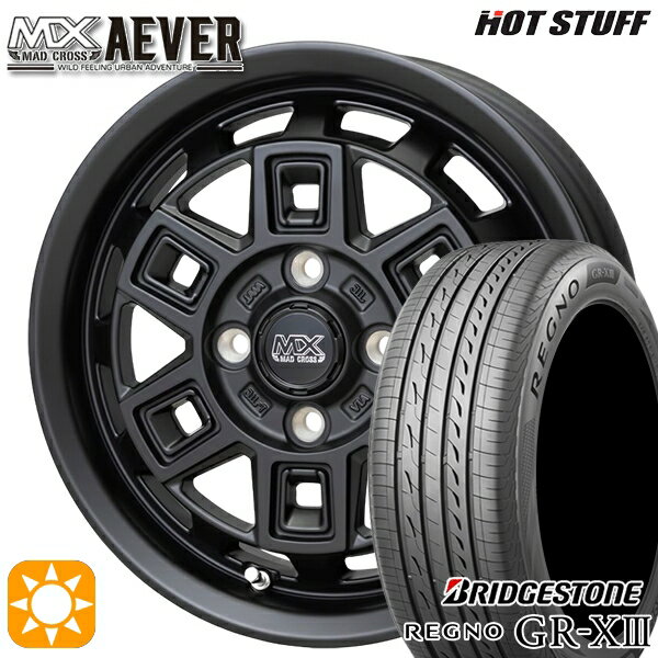 【取付対象】タンク ルーミー 165/65R14 79S ブリヂストン レグノ GRX3 ホットスタッフ マッドクロスアイヴァー MTBK 14インチ 5.0J 4H100+35 サマータイヤホイールセット