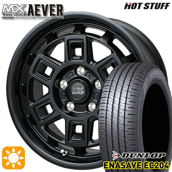 【取付対象】ヤリスクロス 215/60R16 95H ダンロップ エナセーブ EC204 ホットスタッフ マッドクロスアイヴァー MTBK 16インチ 7.0J 5H114.3+38 サマータイヤホイールセット