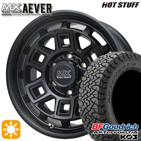 【取付対象】NV350キャラバン 215/65R16 103/100S RBL BFグッドリッチ オールテレーン T/A KO3 ホットスタッフ マッドクロスアイヴァー MTBK 16インチ 6.5J 6H139.7+48 サマータイヤホイールセット