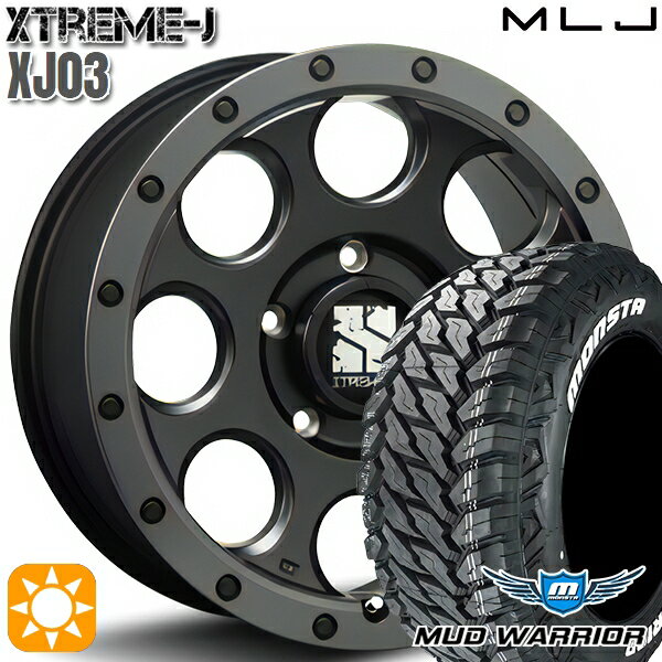 乐天商城 - 【取付対象】235/70R16 104/101Q LT RWL モンスタ マッドウォーリアー MLJ エクストリームJ XJ03 フラットブラック/スモークフランジ 16インチ 7.0J 5H114.3 サマータイヤホイールセット
