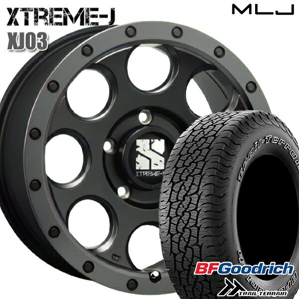 【取付対象】225/65R17 102T ORWL BFグッドリッチ トレールテレーン MLJ エクストリームJ XJ03 フラットブラック/スモークフランジ 17インチ 7.5J 5H114.3 サマータイヤホイールセット