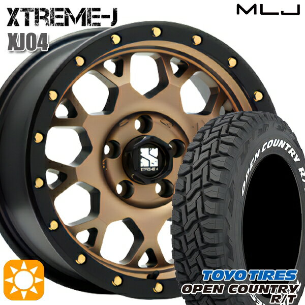 【取付対象】225/70R16 102/99Q トーヨー オープンカントリー R/T ホワイトレター MLJ エクストリームJ XJ04 マットブロンズ/ブラックリム 16インチ 7.0J 5H114.3 サマータイヤホイールセット