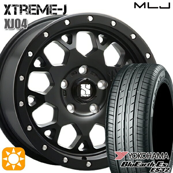 【取付対象】215/65R16 98H ヨコハマ ブルーアース ES32 MLJ エクストリームJ XJ04 サテンブラック 16インチ 7.0J 5H114.3 サマータイヤホイールセット
