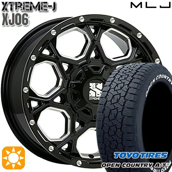 【取付対象】245/65R17 111H XL トーヨー オープンカントリーA/T3 ホワイトレター MLJ エクストリームJ XJ06 グロスブラックミルド 17インチ 7.0J 5H114.3 サマータイヤホイールセット