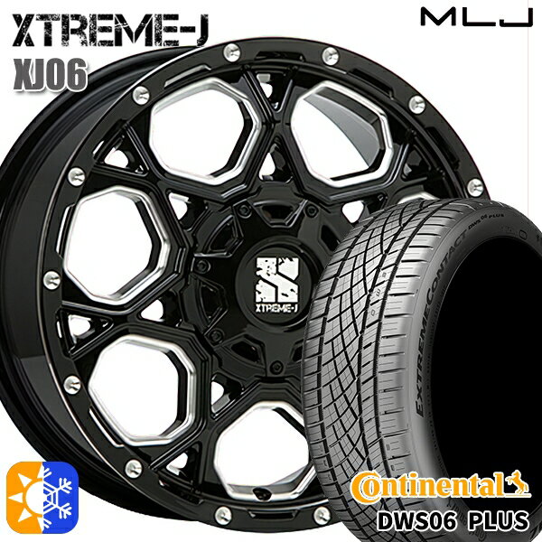 アイシス ノア 215/45R17 91W XL コンチネンタル DWS06+ MLJ エクストリームJ XJ06 グロスブラックミルド 17インチ 7.5J 5H114.3 オールシーズンタイヤホイールセット