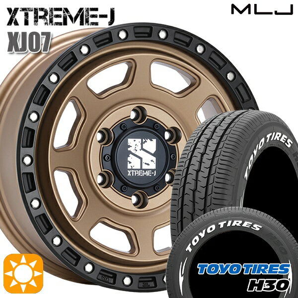 【取付対象】200系ハイエース 215/65R16 109/107R トーヨー H30 ホワイトレター MLJ エクストリームJ XJ07 BR 16インチ 6.5J 6H139.7 サマータイヤホイールセット