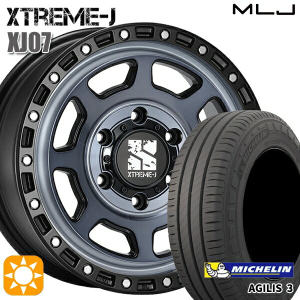【取付対象】200系ハイエース 215/65R16C 109/107T ミシュラン アジリス3 MLJ エクストリームJ XJ07 BR 16インチ 6.5J 6H139.7 サマータイヤホイールセット