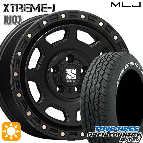 【取付対象】225/65R17 102H トーヨー オープンカントリーA/T EX MLJ エクストリームJ XJ07 サテンブラック 17インチ 8.0J 5H114.3 サマータイヤホイールセット