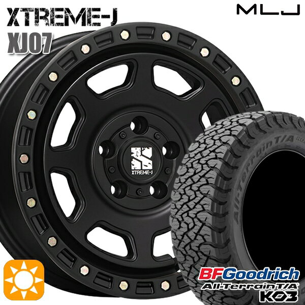 【取付対象】215/65R16 103/100S RBL BFグッドリッチ オールテレーン T/A KO3 MLJ エクストリームJ XJ07 サテンブラック 16インチ 7.0J 5H114.3 サマータイヤホイールセット