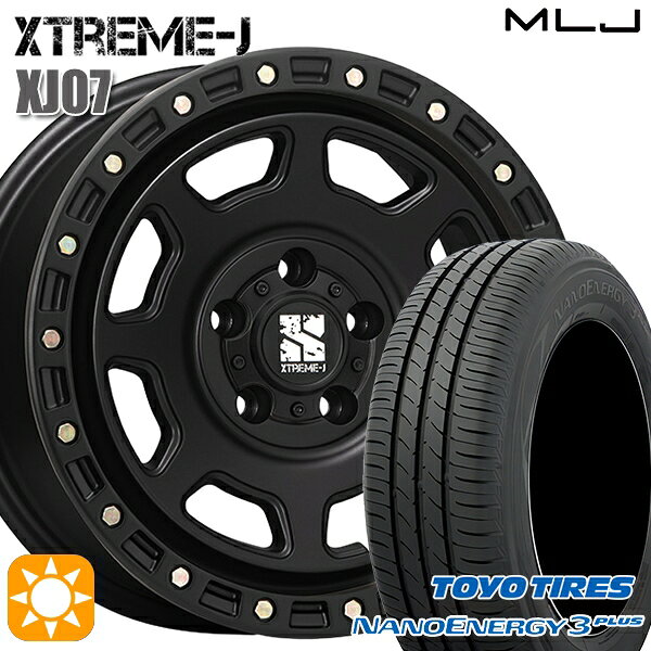【取付対象】215/60R16 95H トーヨー ナノエナジー3プラス MLJ エクストリームJ XJ07 サテンブラック 16インチ 7.0J 5H114.3 サマータイヤホイールセット