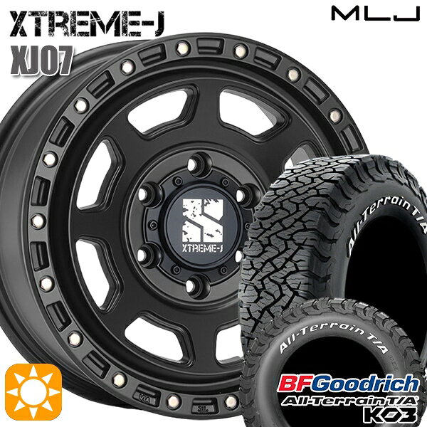 【取付対象】200系ハイエース 215/70R16 100/97S RWL BFグッドリッチ オールテレーン T/A KO3 MLJ エクストリームJ XJ07 SB 16インチ 6.5J 6H139.7+38 サマータイヤホイールセット