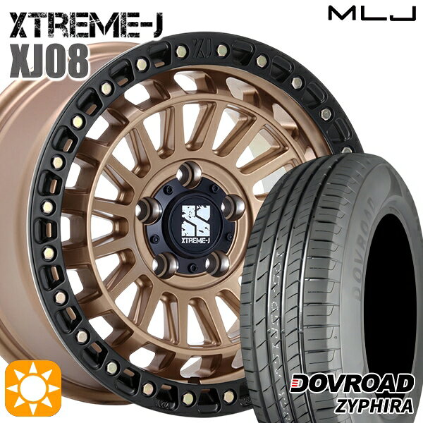 【取付対象】エルグランド クロスロード 215/65R16 98H DOVROAD ザイファイラ MLJ エクストリームJ XJ08 マットブロンズブラックリム 16インチ 7.0J 5H114.3 サマータイヤホイールセット