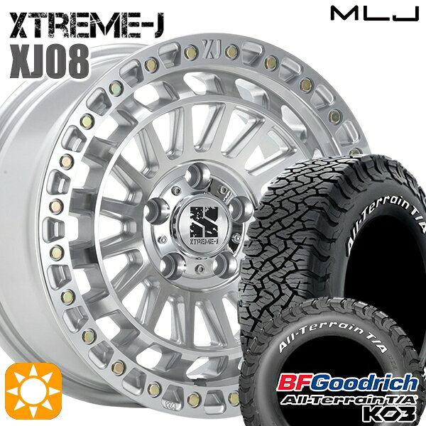 【取付対象】JEEPラングラー 275/70R17 124/121S RWL BFグッドリッチ オールテレーン T/A KO3 MLJ エクストリームJ XJ08 グロスマシンド 17インチ 7.5J 5H127 +40 サマータイヤホイールセット