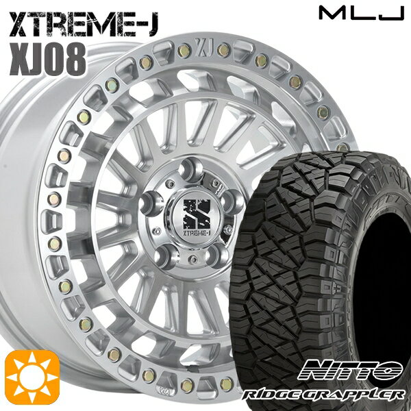【取付対象】デリカD5 245/70R16 118Q ニットー リッヂグラップラー MLJ エクストリームJ XJ08 グロスマシンド 16インチ 7.0J 5H114.3 サマータイヤホイールセット