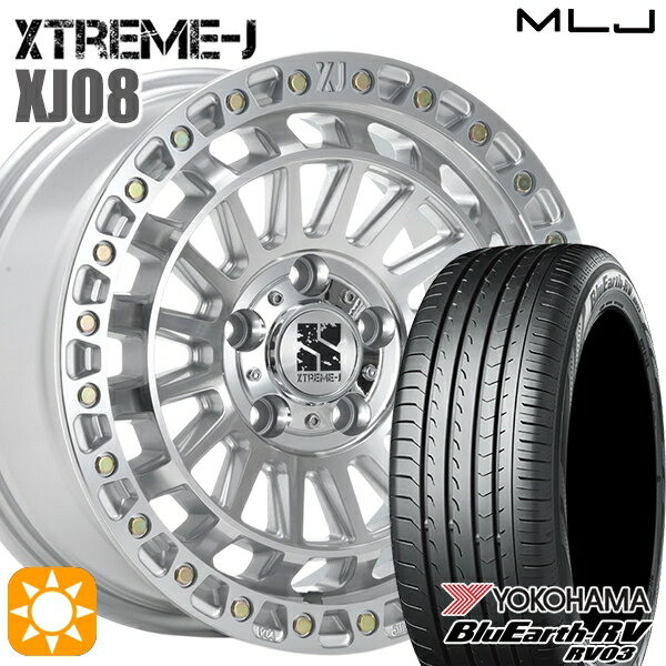 【取付対象】ヤリスクロス 205/65R16 95H ヨコハマ ブルーアース RV03 MLJ エクストリームJ XJ08 グロスマシンド 16インチ 7.0J 5H114.3 サマータイヤホイールセット