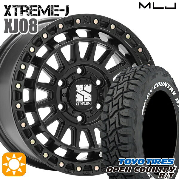 ▼Item Information▼ ホイール ホイール名：MLJ XXTREME-J XJ08 サイズ：18インチ リム幅：8.0J H/PCD：6H139.7 インセット：50 カラー：サテンブラック タイヤ 商品名：TOYO OPEN COUNTRY RT サイズ：285/60R18 116Q ▼適合車種▼ 年式や、グレード、カスタム状態によって異なります。 　 ※『確実に装着可能』と言う訳では御座いません。予めご了承下さい。 　 車検の合否、ツライチに関しましては、個体差や個人差（検査員）によって異なりますので、 　 当店として出来る限りのお答は致しますが、最終的な判断は御自身にてお願い致します。 　　　 ▽TOYOTA トヨタ▽ ■ランドクルーザー(250系/300系) ■注意事項■ ・沖縄県、離島へのお届けは別途送料が加算されます。 ・タイヤの製造年及び製造国の確認や指定はお受けできません。 ・車検の合否に関しては通される機関での判断になりますので、お答えできかねます。　 ・タイヤホイールセットにナットは付属されておりません。ご入用の場合は同時にご購入下さい。 　在庫状況はリアルタイムで変動致します。メーカー欠品の場合等、お取寄せにお時間がかかる場合も御座います。 ・人為的ミスにより誤表示がされた場合のご注文はキャンセルとさせて頂きますのでご了承下さい。 ・タイヤにラベルが貼付されていない場合がございます。品質には問題無い為、交換などの対応はしておりません。 ■商品返品/交換について 到着商品が破損・汚損していた場合やご注文と異なる商品がお届きの場合は速やかに交換・返品させて頂きます。 ※但し、商品到着後7日以内にご連絡をいただいた場合に限ります。　 ※下記に記載の場合は返品/交換の対象外になります※ ・商品到着後8日以上経過した場合 ・お客様の一方的なご都合によるキャンセル ・商品取り付け後のご連絡 ※保証対象は商品のみになります。取付・取外しにかかわる費用、代車費用、転売その他による第三者損害についての補填は致しかねます。