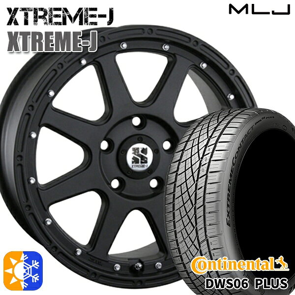 235/55R18 100W コンチネンタル DWS06+ SUV MLJ エクストリームJ フラットブラック 18インチ 8.0J 5H114.3 オールシーズンタイヤホイールセット