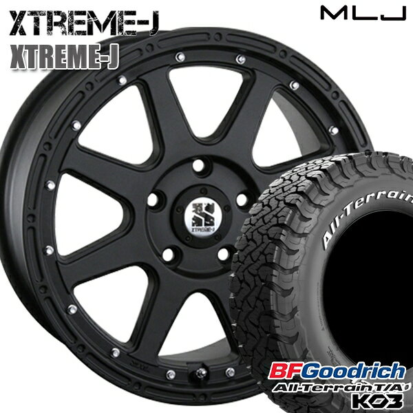 【取付対象】235/70R16 110/107S RWL BFグッドリッチ オールテレーン T/A KO3 MLJ エクストリームJ フラットブラック 16インチ 7.0J 5H114.3 サマータイヤホイールセット