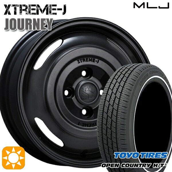 【取付対象】155/65R14 75H トーヨー オープンカントリー H/T2 WR MLJ エクストリームJ ジャーニー サテンブラック 14インチ 4.5J 4H100 サマータイヤホイールセット