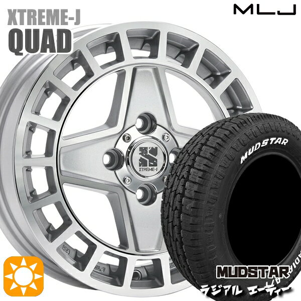 【取付対象】軽トラ 145/80R12 80/78N LT マッドスター ラジアル A/T ホワイトレター MLJ エクストリームJ QUAD GM 12インチ 4.0J 4H100+43 サマータイヤホイールセット