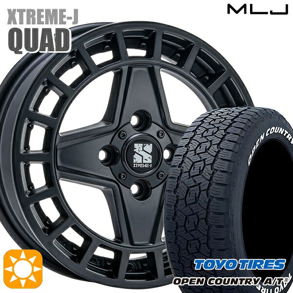 【取付対象】アゲ軽 165/80R14 97/95N LT トーヨー オープンカントリーA/T3 ホワイトレター MLJ エクストリームJ QUAD SB 14インチ 4.5J 4H100+45 サマータイヤホイールセット
