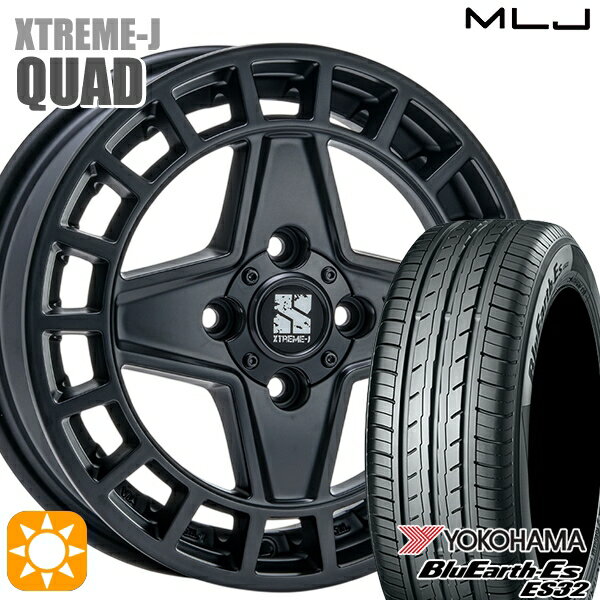 【取付対象】エブリィワゴン 165/60R14 75T ヨコハマ ブルーアース ES32 MLJ エクストリームJ QUAD SB 14インチ 4.5J 4H100+45 サマータイヤホイールセット