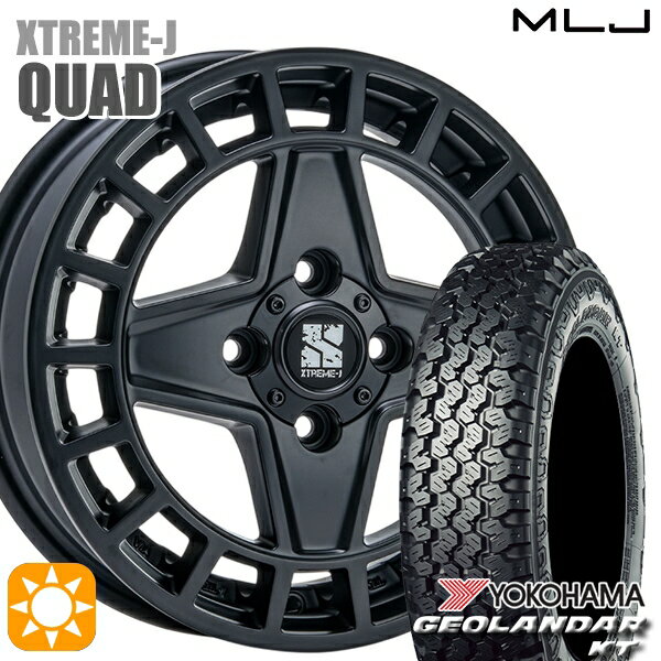 【取付対象】軽トラ 145/80R12 80/78N ヨコハマ ジオランダーKT Y828C MLJ エクストリームJ QUAD SB 12インチ 4.0J 4H100+43 サマータイヤホイールセット