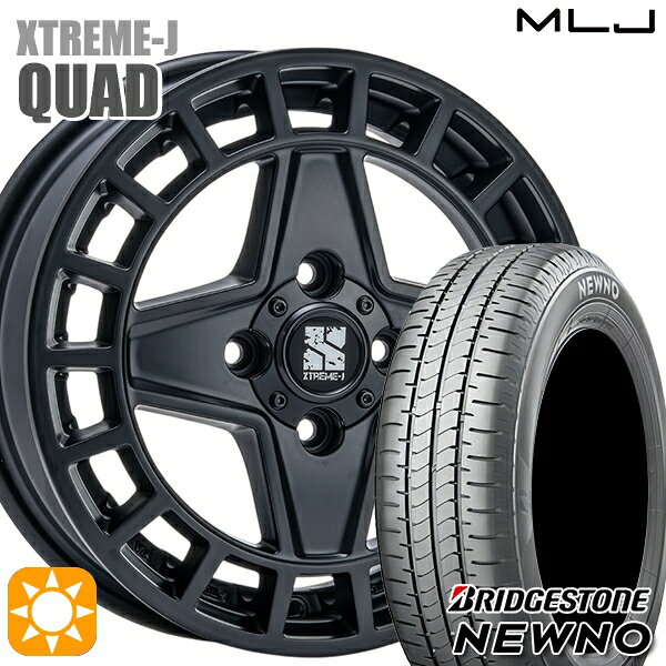 【取付対象】155/65R14 75H ブリヂストン ニューノ MLJ エクストリームJ QUAD SB 14インチ 4.5J 4H100+45 サマータイヤホイールセット