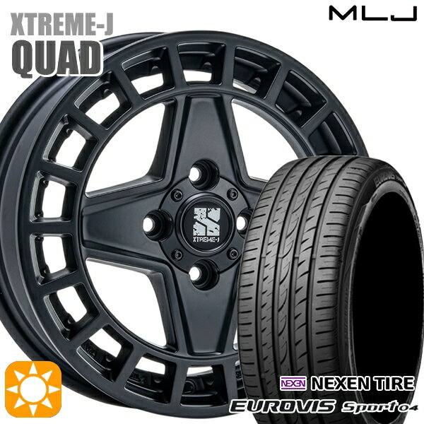 【取付対象】エブリィワゴン 165/60R14 75H ロードストーン ユーロビズ Sport 04 MLJ エクストリームJ QUAD SB 14インチ 4.5J 4H100+45 サマータイヤホイールセット