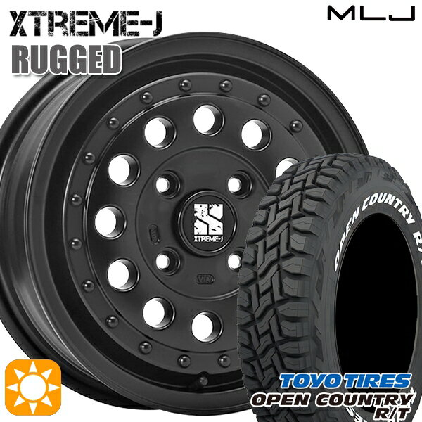 【取付対象】155/65R14 75Q WL トーヨー オープンカントリー R/T ホワイトレター MLJ エクストリームJ ラギッド サテンブラック 14インチ 5.0J 4H100 サマータイヤホイールセット