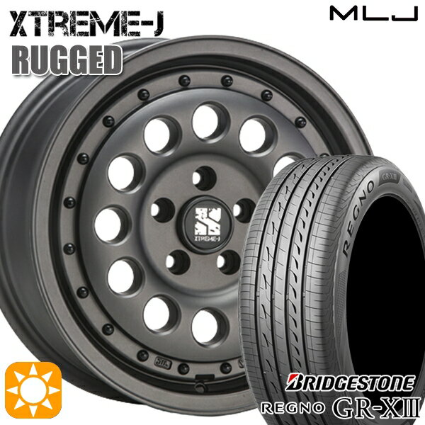 【取付対象】エスティマ ヤリスクロス 215/60R16 95V ブリヂストン レグノ GR-X3 MLJ エクストリームJ ラギッド ガンブラック 16インチ 6.5J 5H114.3 サマータイヤホイールセット