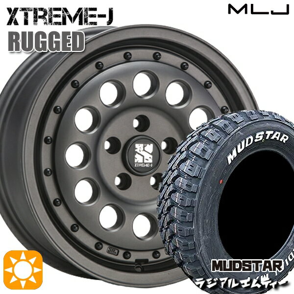【取付対象】エルグランド クロスロード 215/65R16 109/107R マッドスター ラジアル M/T ホワイトレター MLJ エクストリームJ ラギッド ガンブラック 16インチ 6.5J 5H114.3 サマータイヤホイールセット