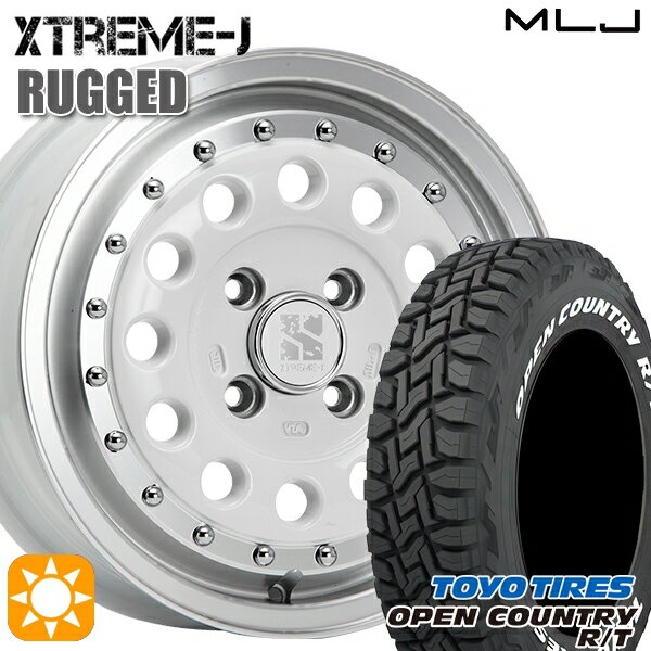 【取付対象】165/80R14 97/95N LT トーヨー オープンカントリー R/T ホワイトレター MLJ エクストリームJ ラギッド ホワイトポリッシュ 14インチ 5.0J 4H100 サマータイヤホイールセット