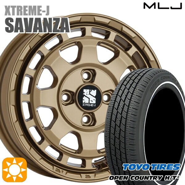 【取付対象】155/65R14 75H トーヨー オープンカントリー H/T2 WR MLJ エクストリームJ SAVANZA BR 14インチ 4.5J 4H100+43 サマータイヤホイールセット