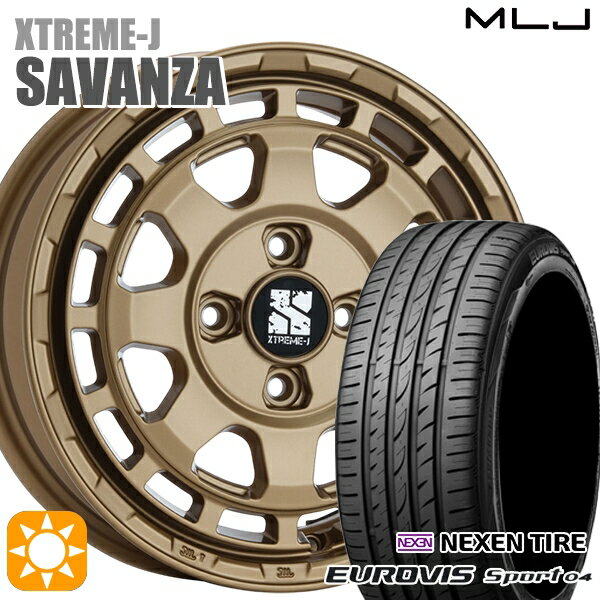 【取付対象】エブリィワゴン 165/60R14 75H ロードストーン ユーロビズ Sport 04 MLJ エクストリームJ SAVANZA BR 14インチ 4.5J 4H100+43 サマータイヤホイールセット