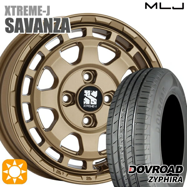 【取付対象】エブリィワゴン 165/60R14 75H DOVROAD ザイファイラ MLJ エクストリームJ SAVANZA BR 14インチ 4.5J 4H100+43 サマータイヤホイールセット