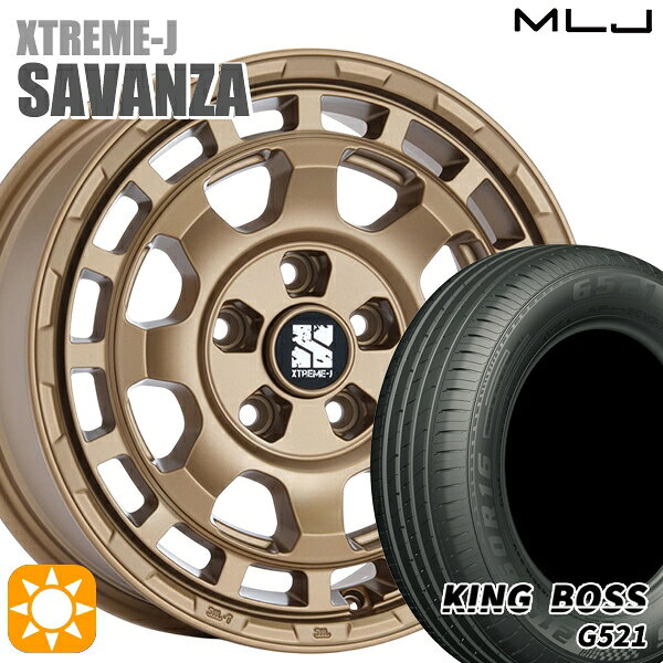 【取付対象】エスティマ ヤリスクロス 215/60R16 95V キングボス G521 MLJ エクストリームJ SAVANZA BR 16インチ 7.0J 5H114.3+35 サマータイヤホイールセット