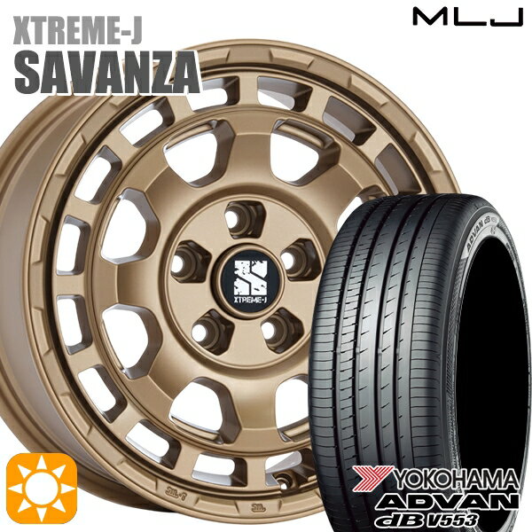 【取付対象】エスティマ ヤリスクロス 215/60R16 95V ヨコハマ アドバンデシベル V553 MLJ エクストリームJ SAVANZA BR 16インチ 7.0J 5H114.3+35 サマータイヤホイールセット