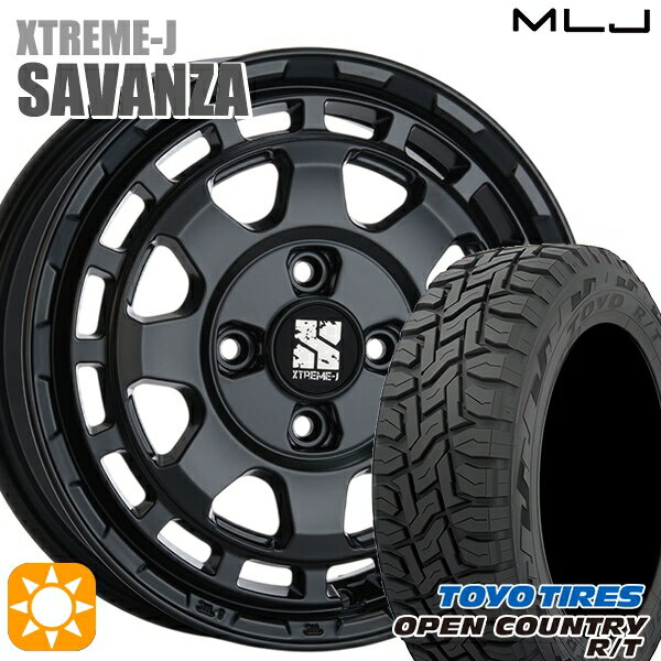 【取付対象】155/65R14 75Q トーヨー オープンカントリー R/T MLJ エクストリームJ SAVANZA SB 14インチ 4.5J 4H100+43 サマータイヤホイールセット