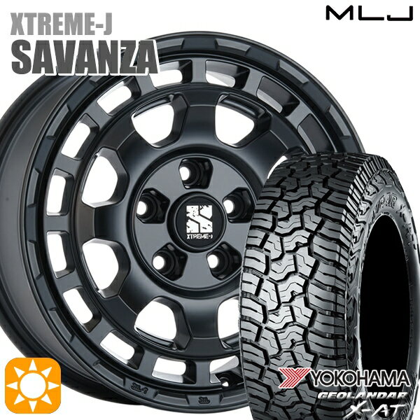 【取付対象】デリカD5 215/70R16 100/97Q ヨコハマ ジオランダー X-AT G016 MLJ エクストリームJ SAVANZA SB 16インチ 7.0J 5H114.3+35 サマータイヤホイールセット